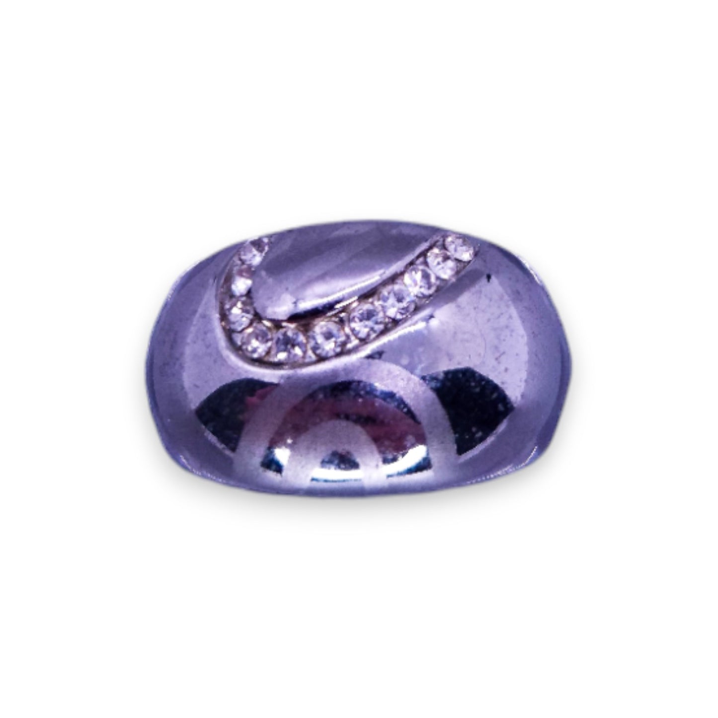 Silver Tone Clear Cubic Zirconia Classic Ring