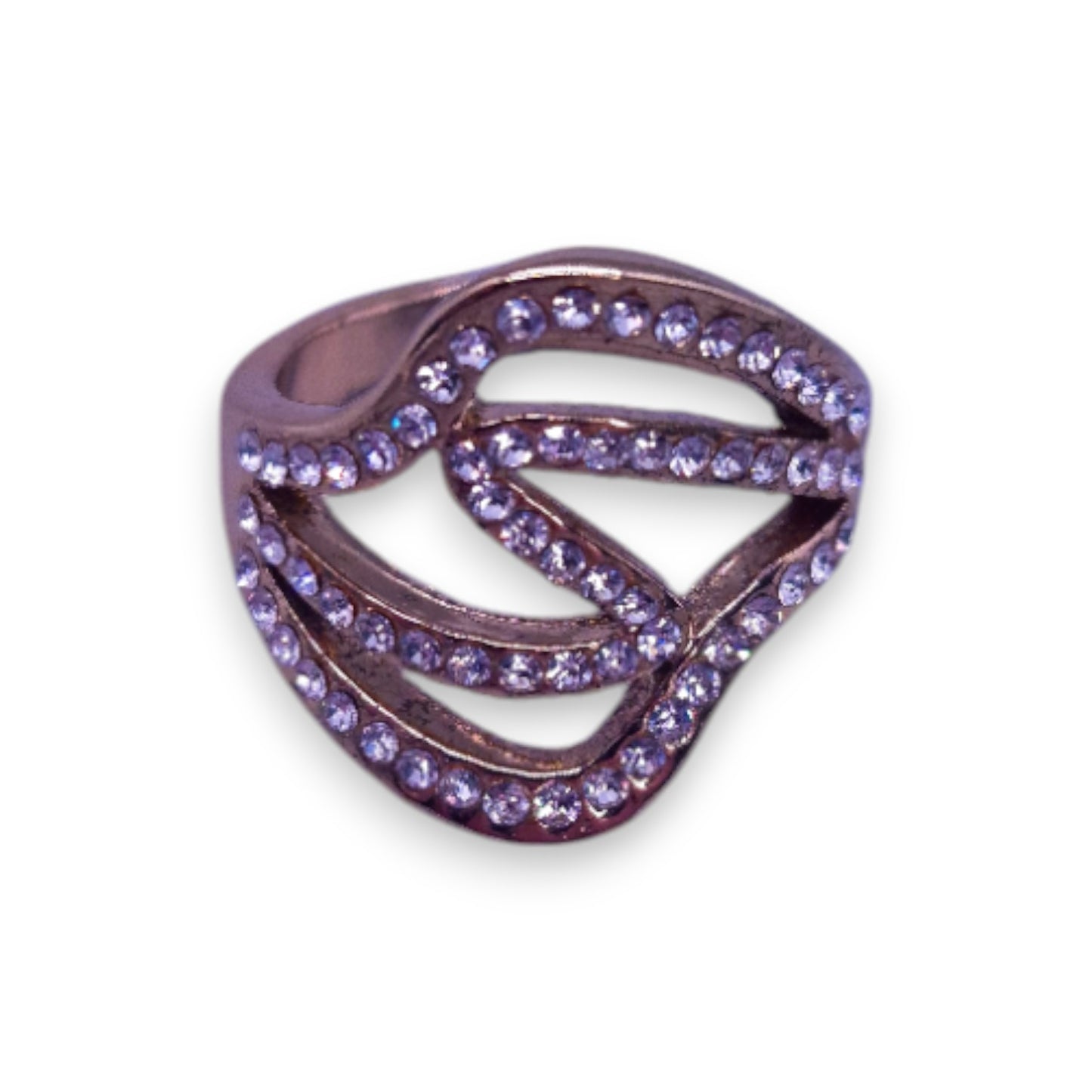 Gold Tone Cubic Zirconia Classic Ring