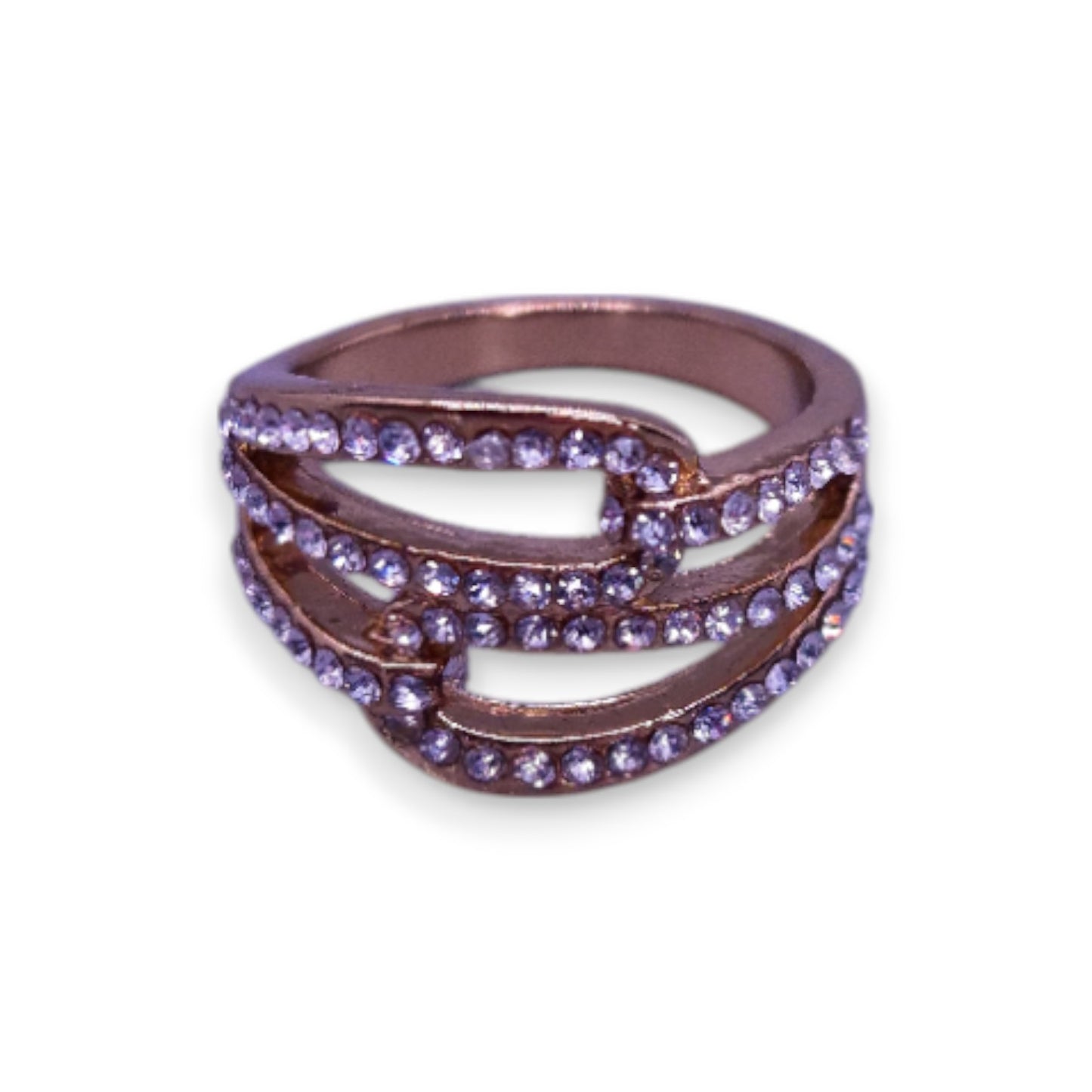 Gold Tone Cubic Zirconia Classic Ring