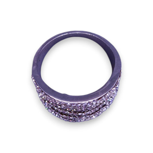 Silver Tone Clear Cubic Zirconia Classic Ring