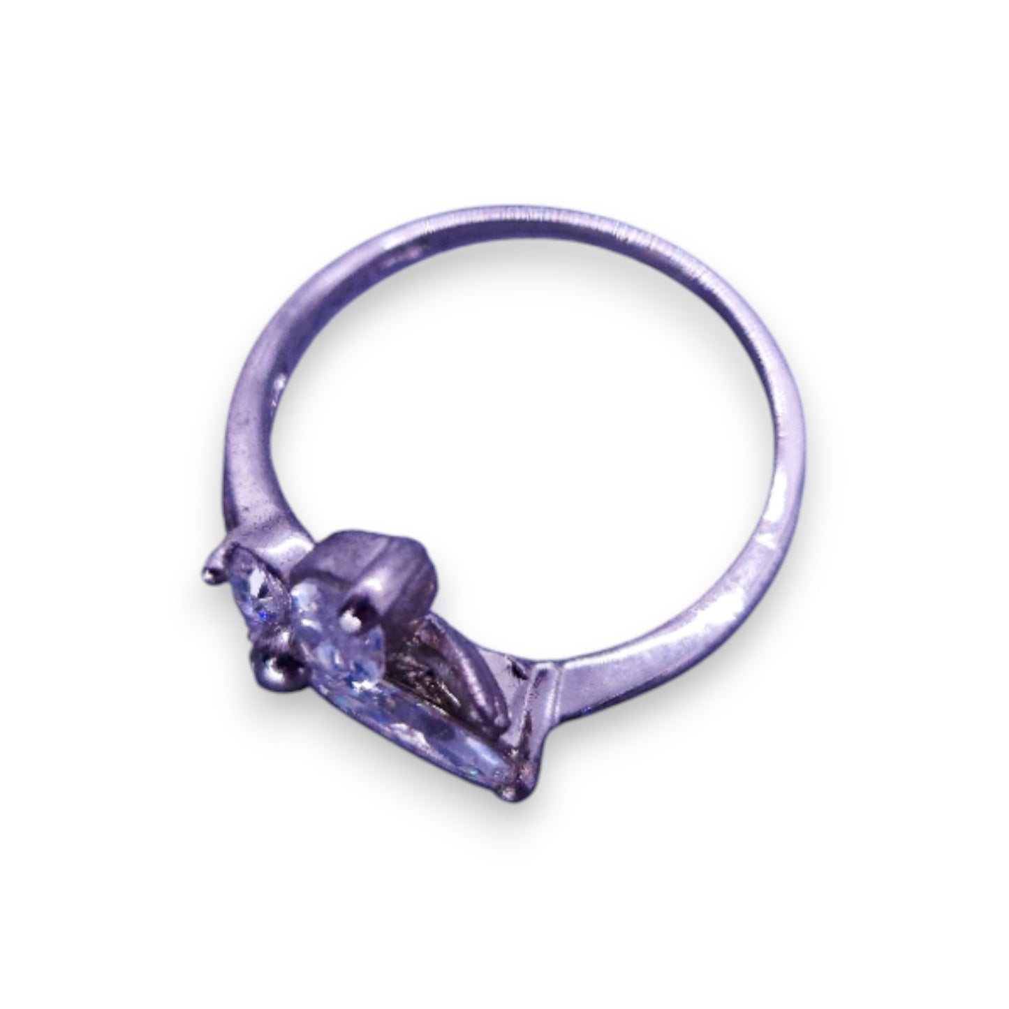 Silver Clear Cubic Zirconia Classic Ring