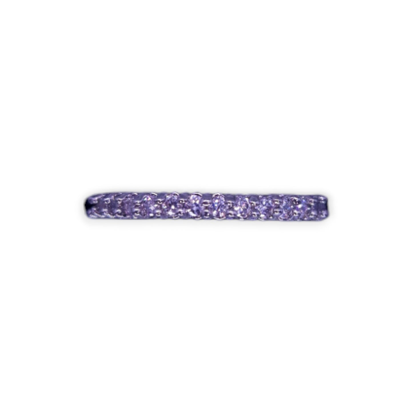 Silver Tone Clear Cubic Zirconia Classic Ring