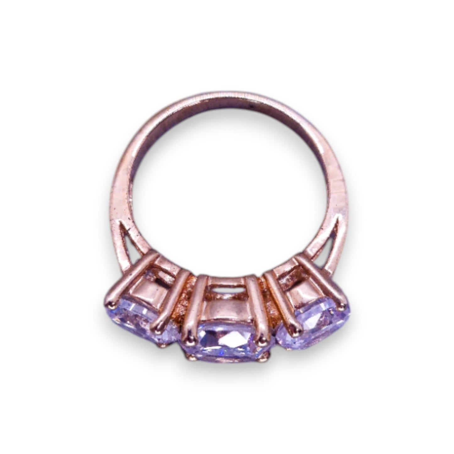 Gold Tone Cubic Zirconia Classic Ring
