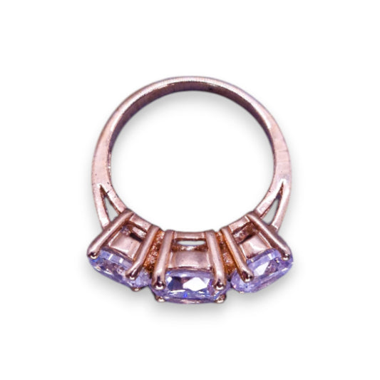 Gold Tone Cubic Zirconia Classic Ring