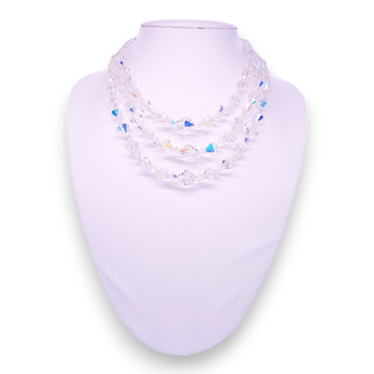 Aurora Borealis Rainbow Crystal Classic Necklace