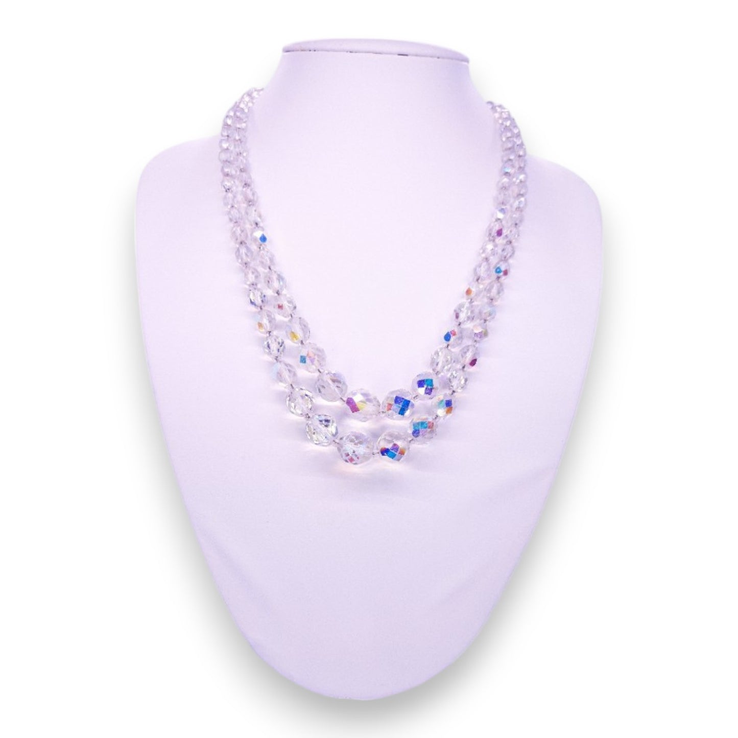 Aurora Borealis Rainbow Crystal Classic Necklace