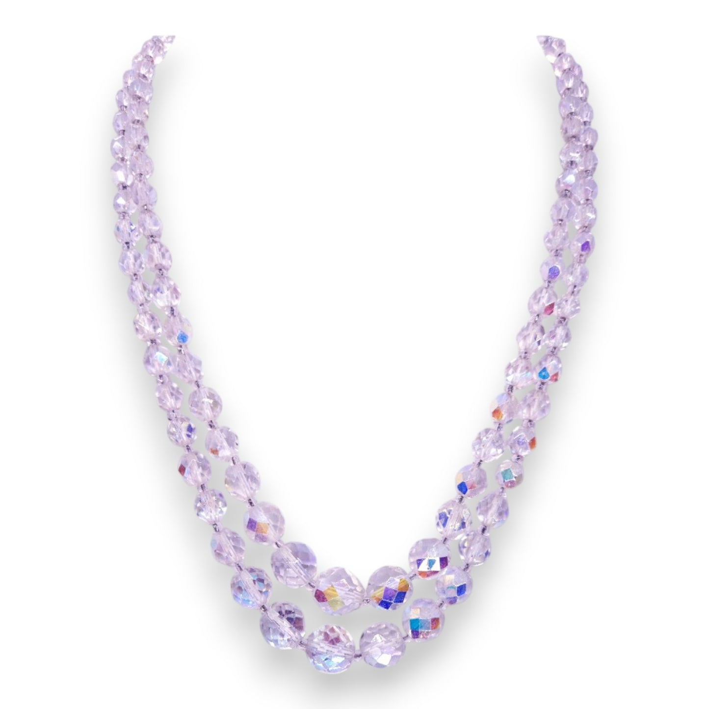 Aurora Borealis Rainbow Crystal Classic Necklace