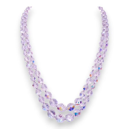 Aurora Borealis Rainbow Crystal Classic Necklace