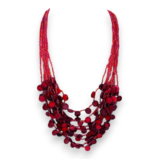 Wood Beaded Bohemian Necklace