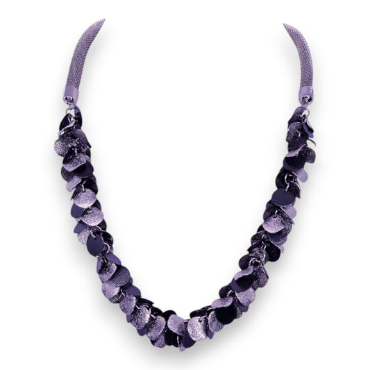 Silver Tone Modern Necklace