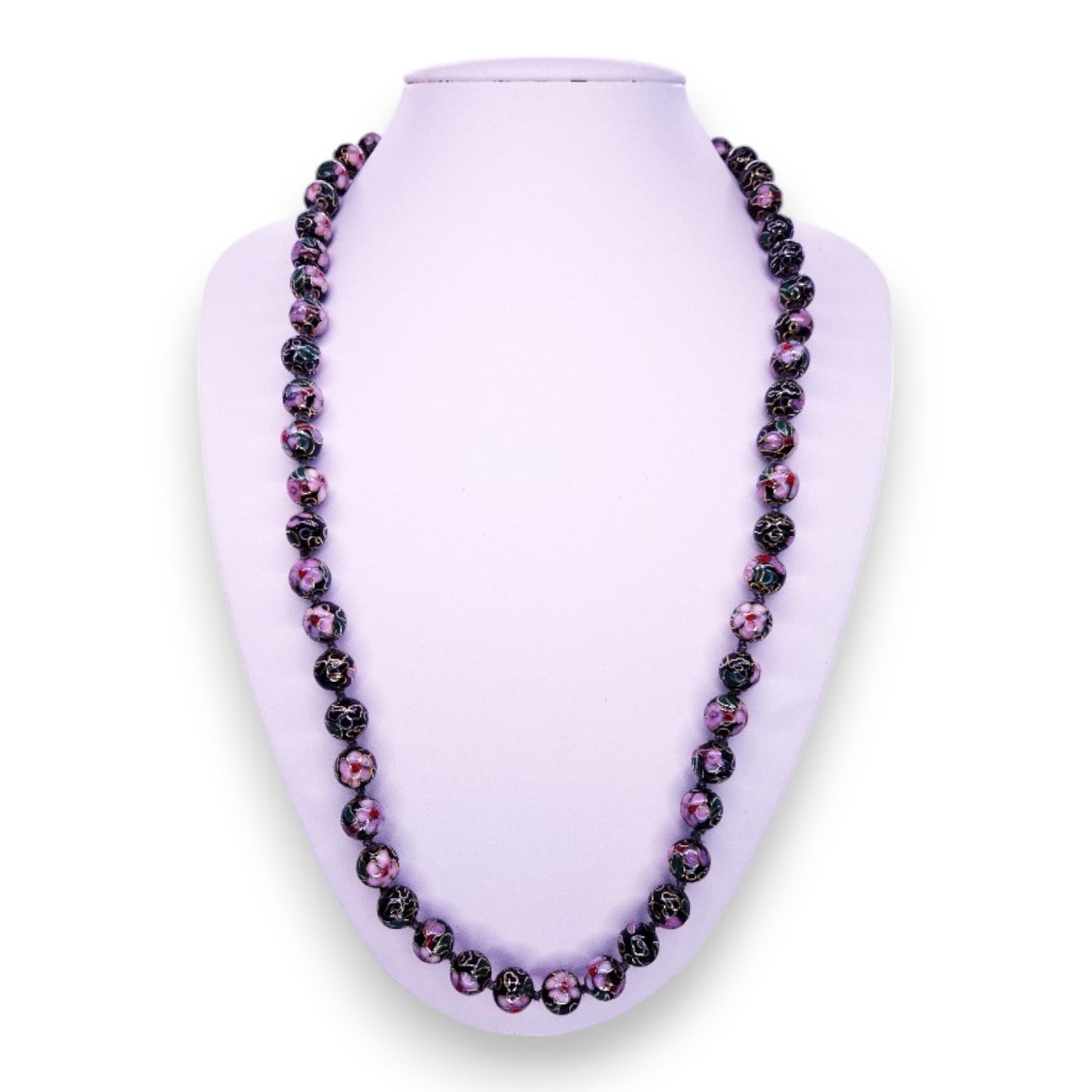 Cloisonné Floral Vintage Necklace