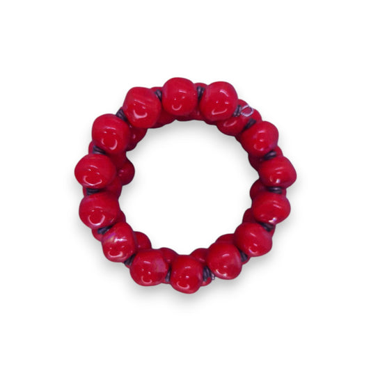 Metal Glass Beads Statement Bracelet