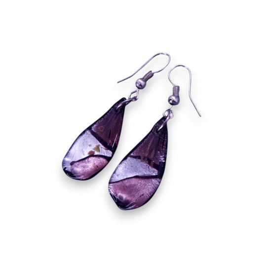 Silver Tone Glass Statement Earrings