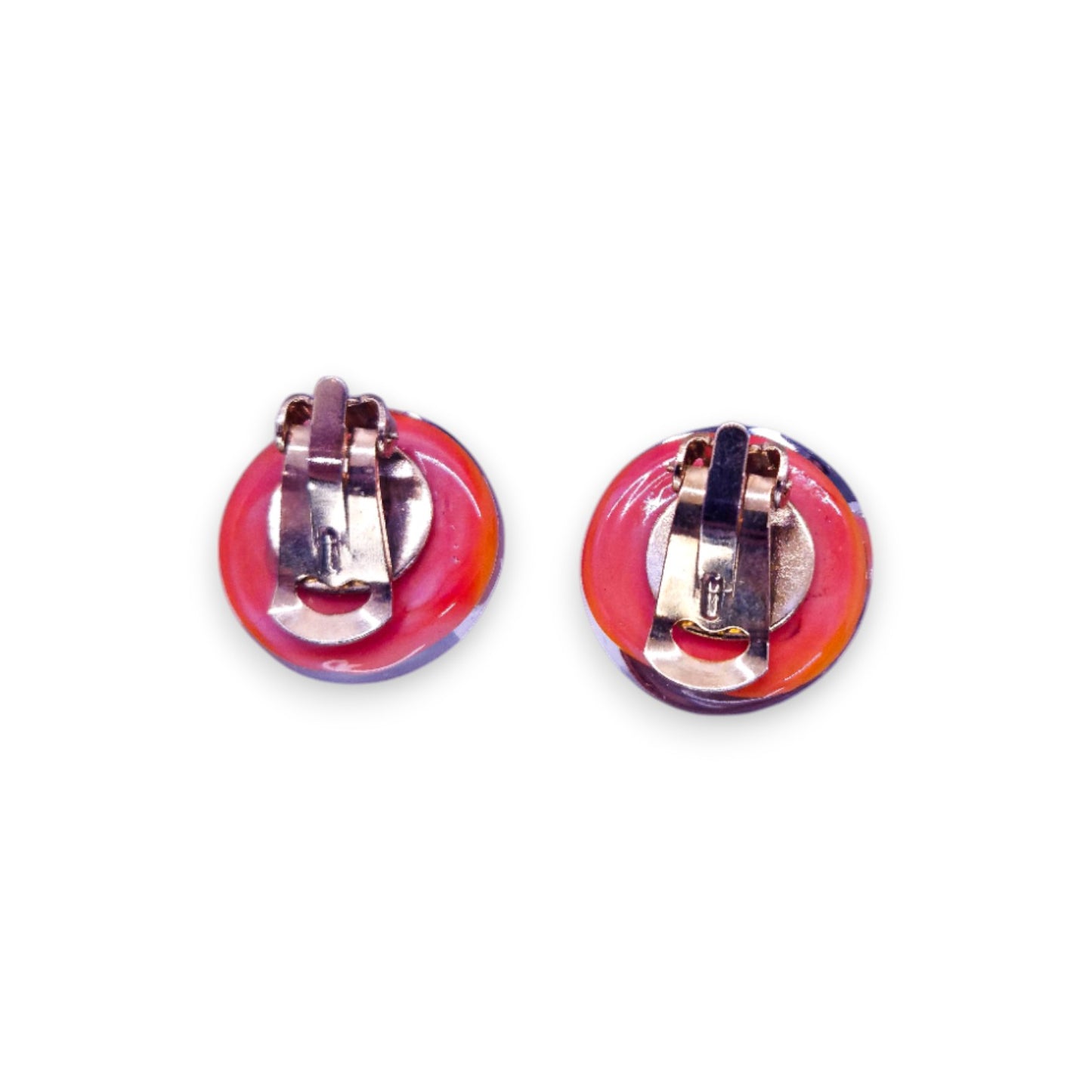 Silver Tone Glass Statement Earrings