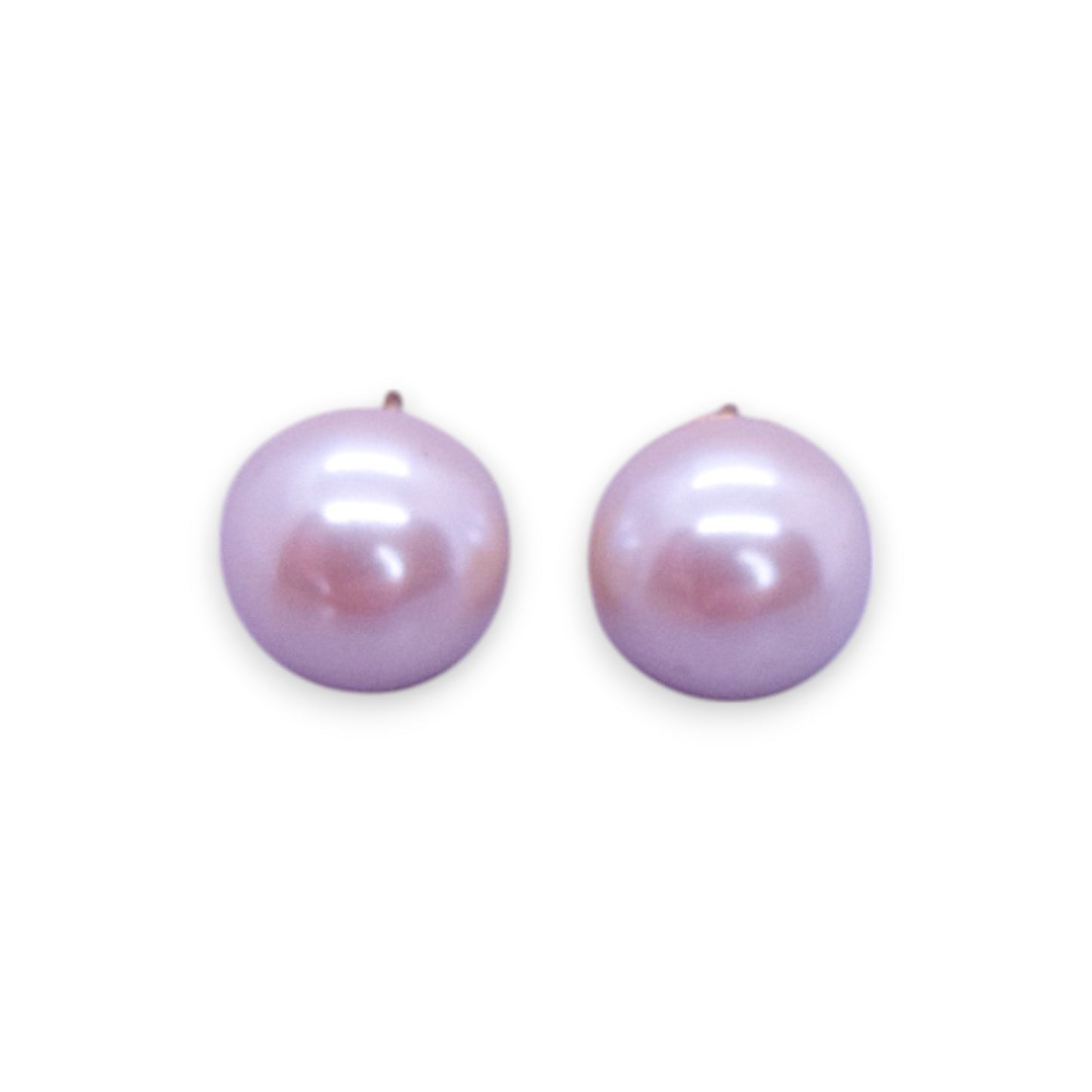 Gold Tone Faux Pearl Classic Earrings