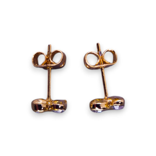 Gold Tone Cubic Zirconia Classic Earrings