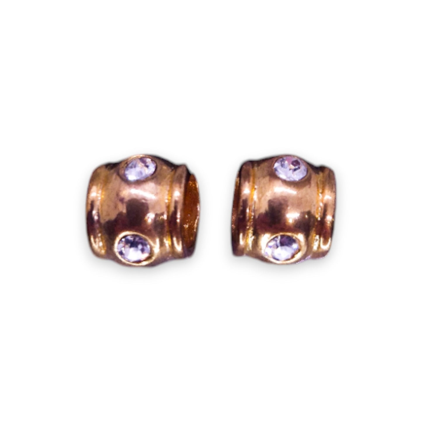 Gold Tone Cubic Zirconia Classic Earrings