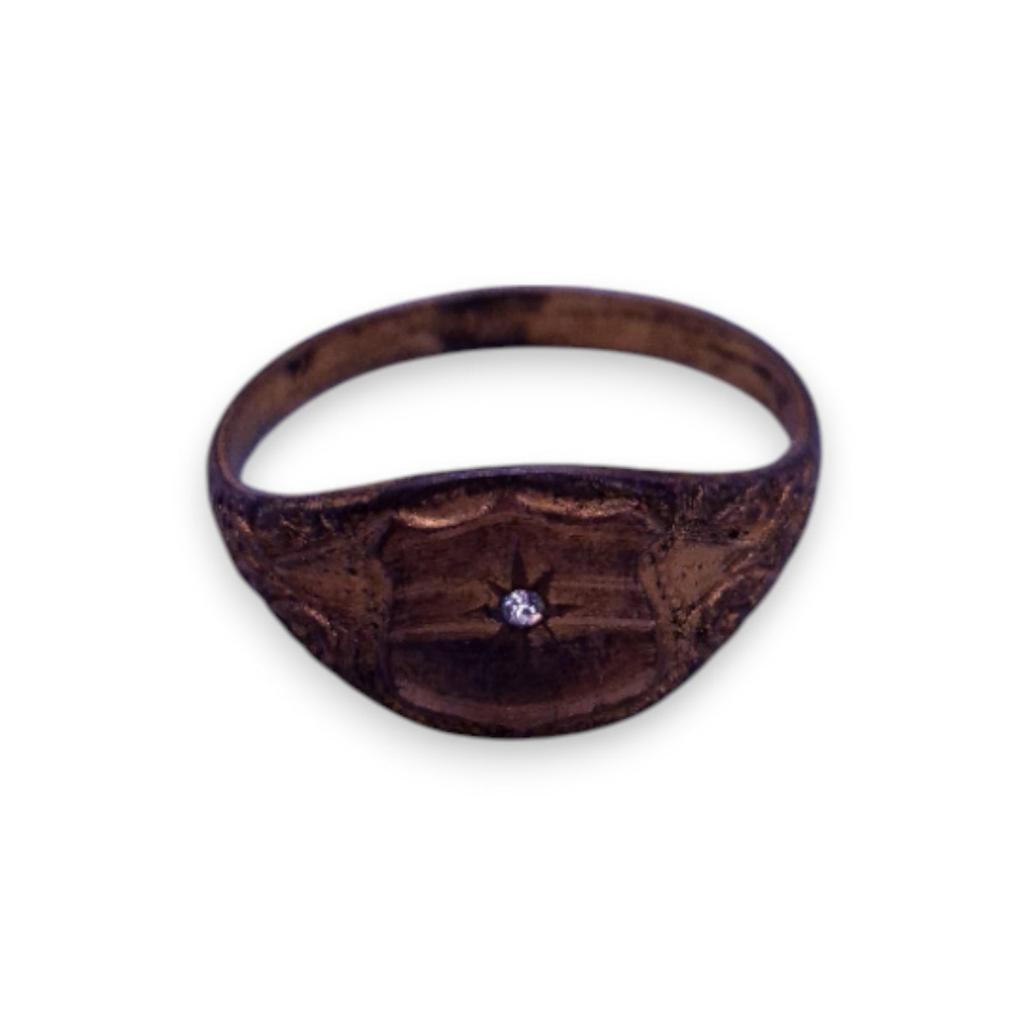 Rolled Gold Clear Cubic Zirconia Classic Ring