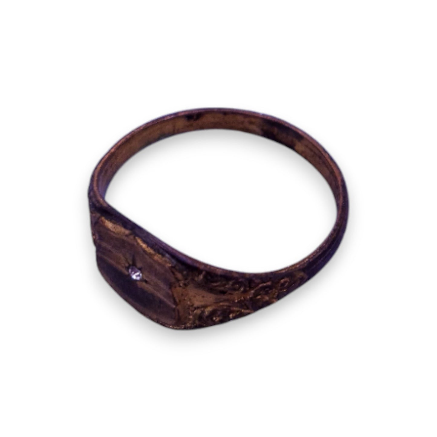 Rolled Gold Clear Cubic Zirconia Classic Ring