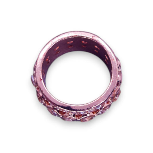 Rose Gold Tone Clear Cubic Zirconia Modern Ring