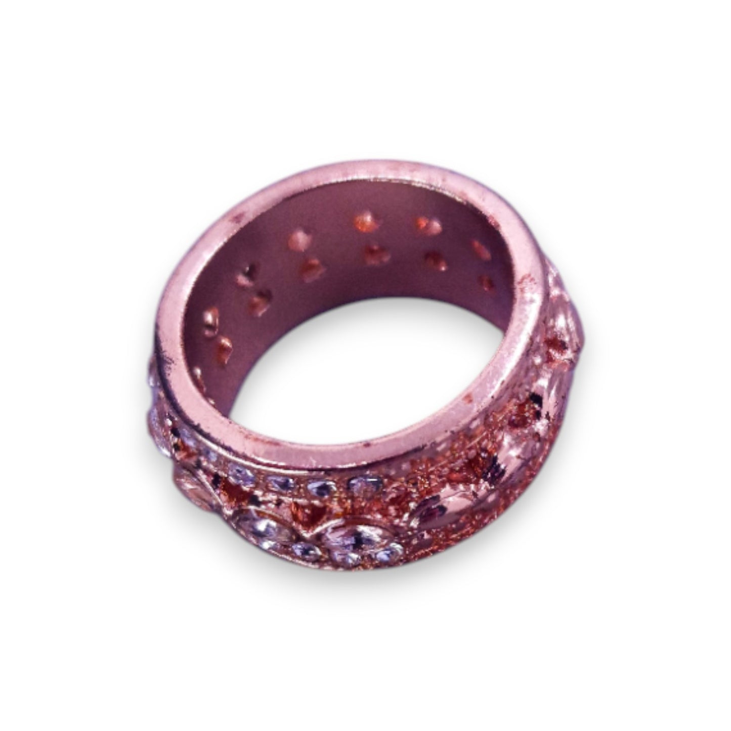 Rose Gold Tone Clear Cubic Zirconia Modern Ring