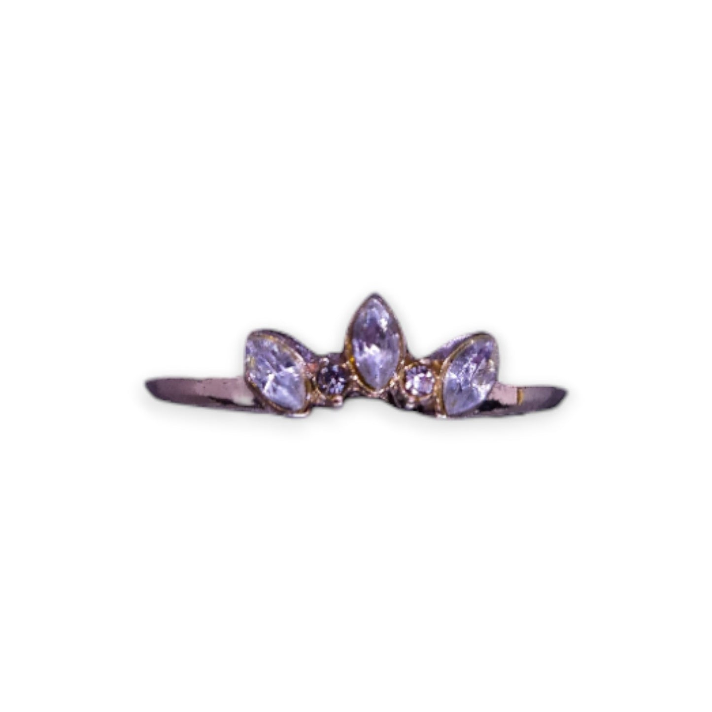 Gold Tone Cubic Zirconia Classic Ring