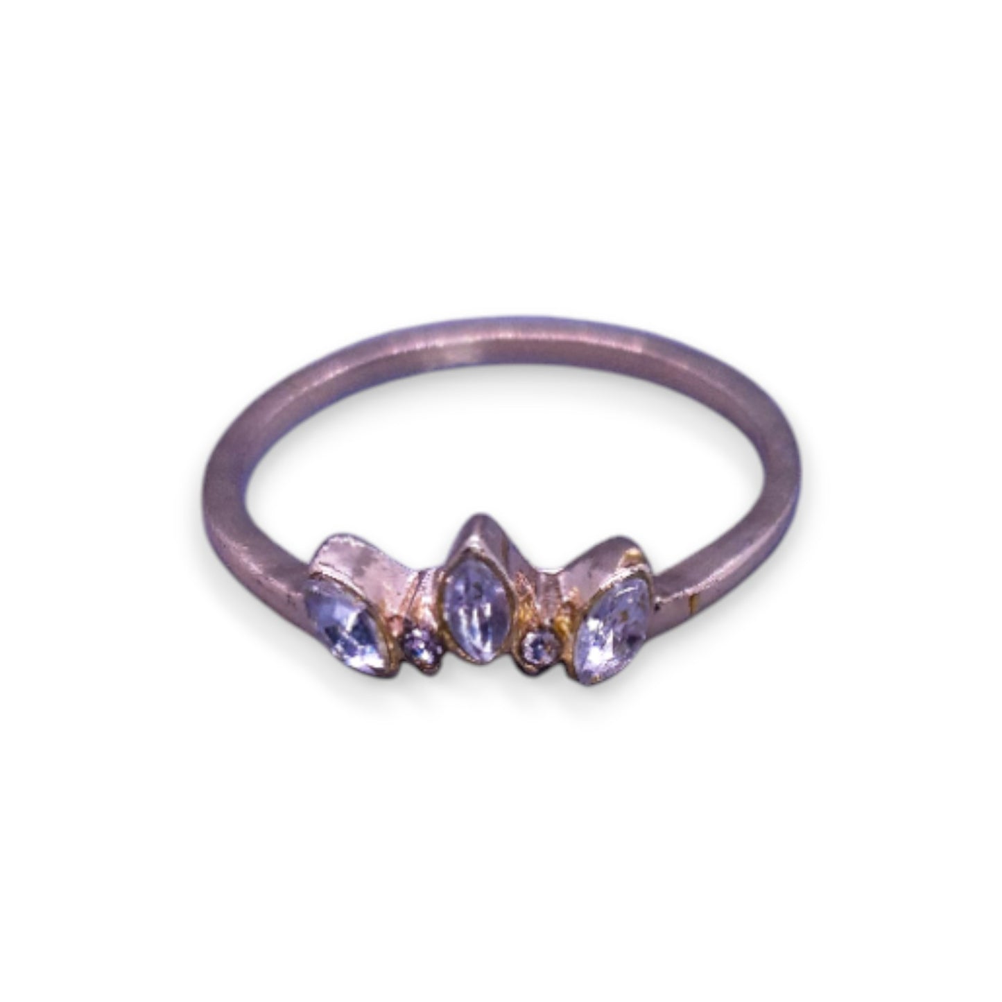 Gold Tone Cubic Zirconia Classic Ring