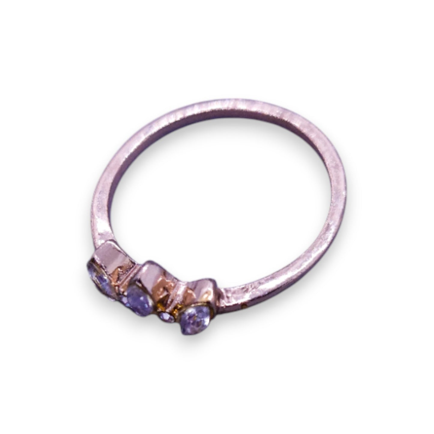 Gold Tone Cubic Zirconia Classic Ring