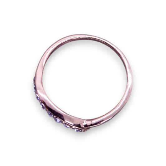 Gold Tone Cubic Zirconia Classic Ring