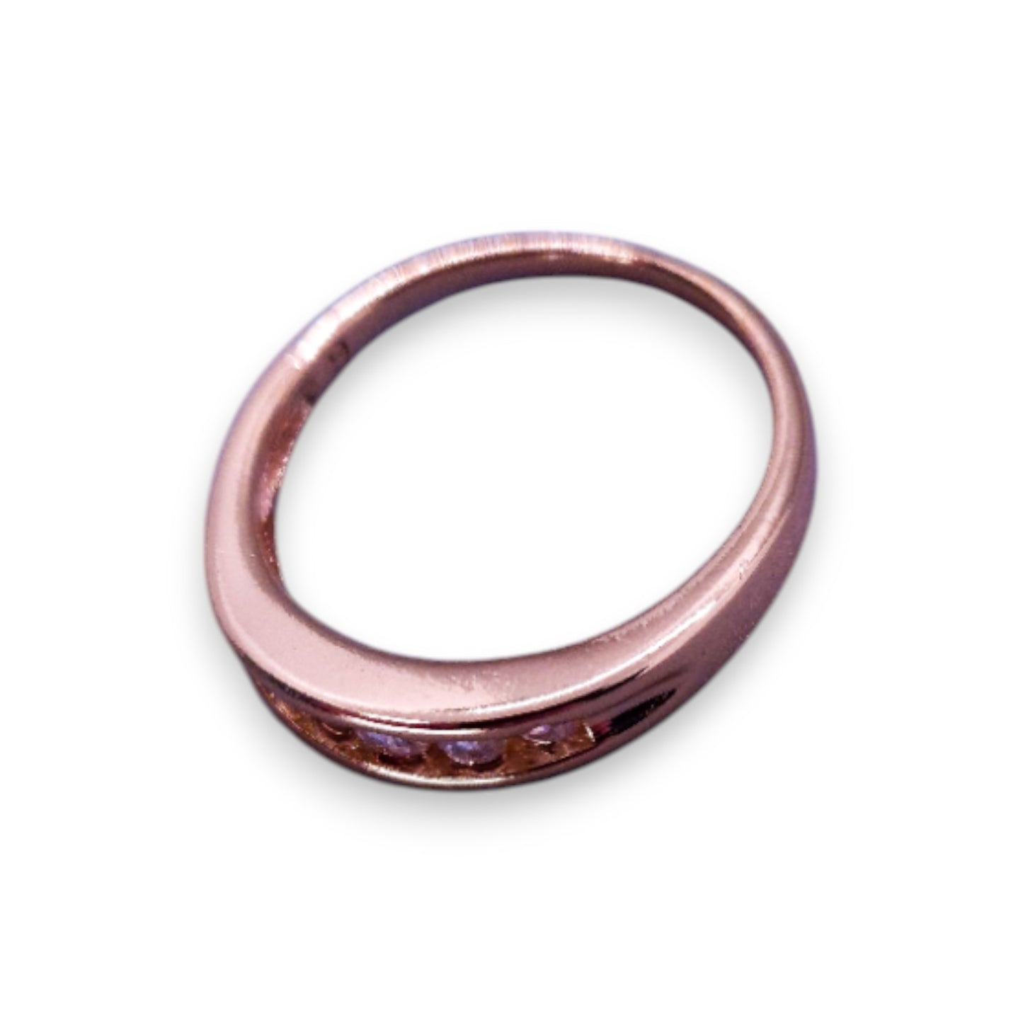 Gold Tone Cubic Zirconia Classic Ring