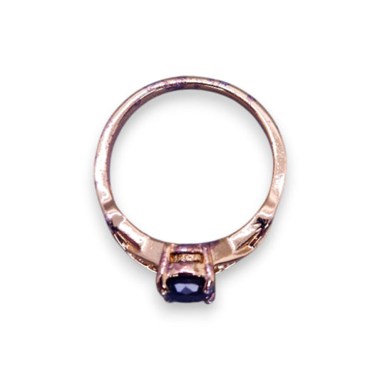 Gold Tone Cubic Zirconia Classic Ring