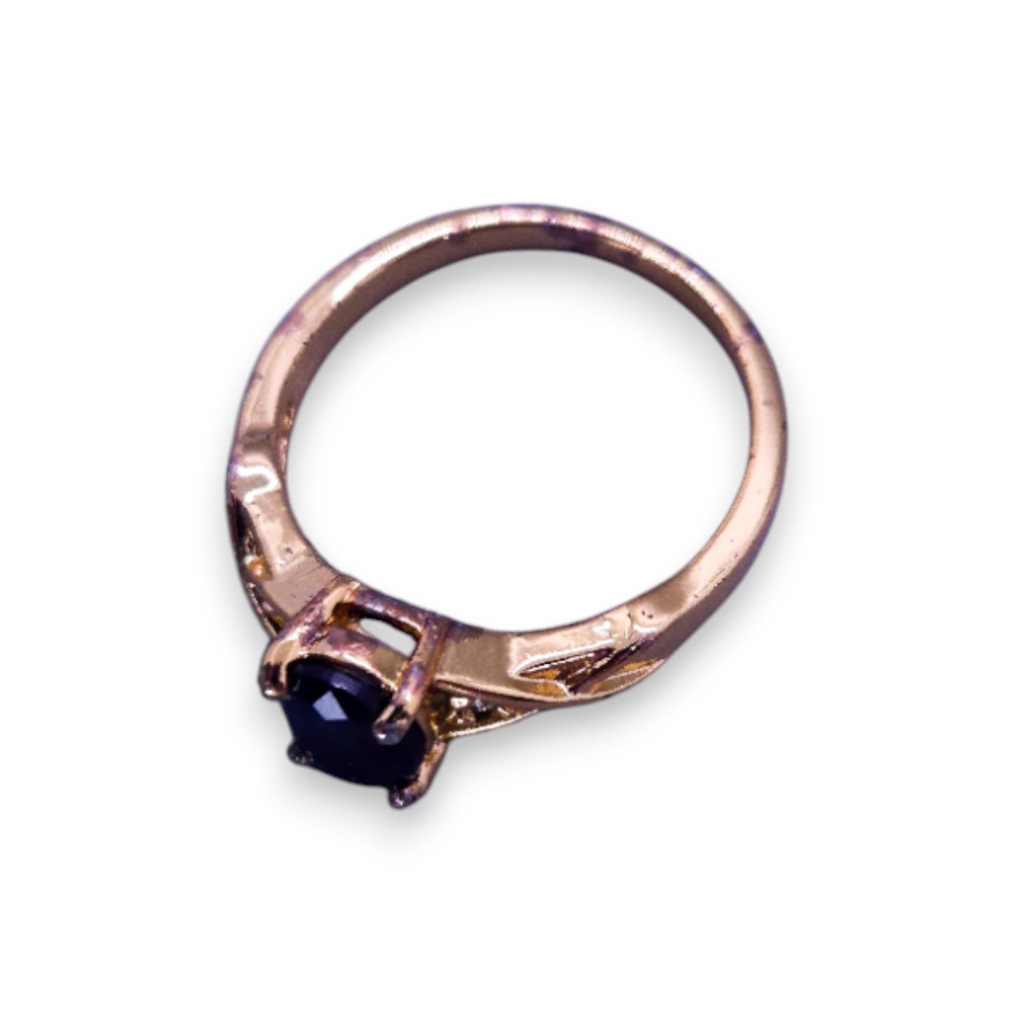 Gold Tone Cubic Zirconia Classic Ring