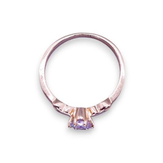 Gold Tone Cubic Zirconia Classic Ring