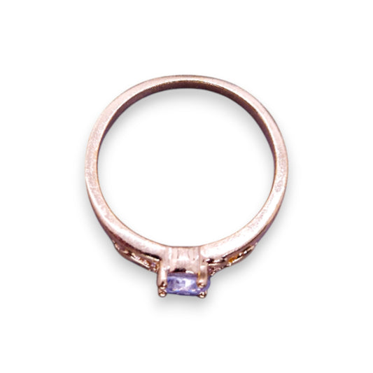 Gold Tone Cubic Zirconia Classic Ring