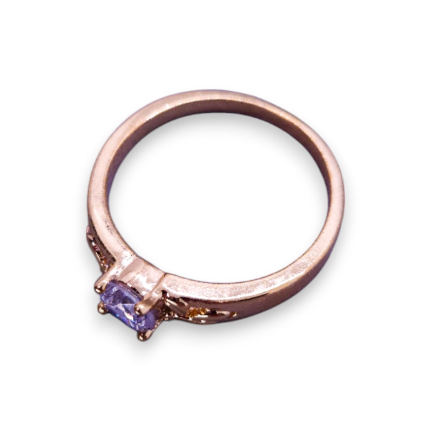 Gold Tone Cubic Zirconia Classic Ring