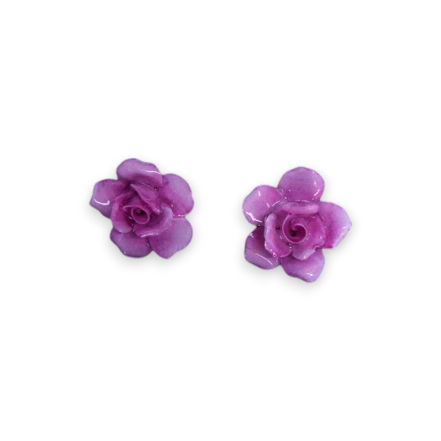 Gold Tone Ceramic Aynsley Nature Inspired Earrings