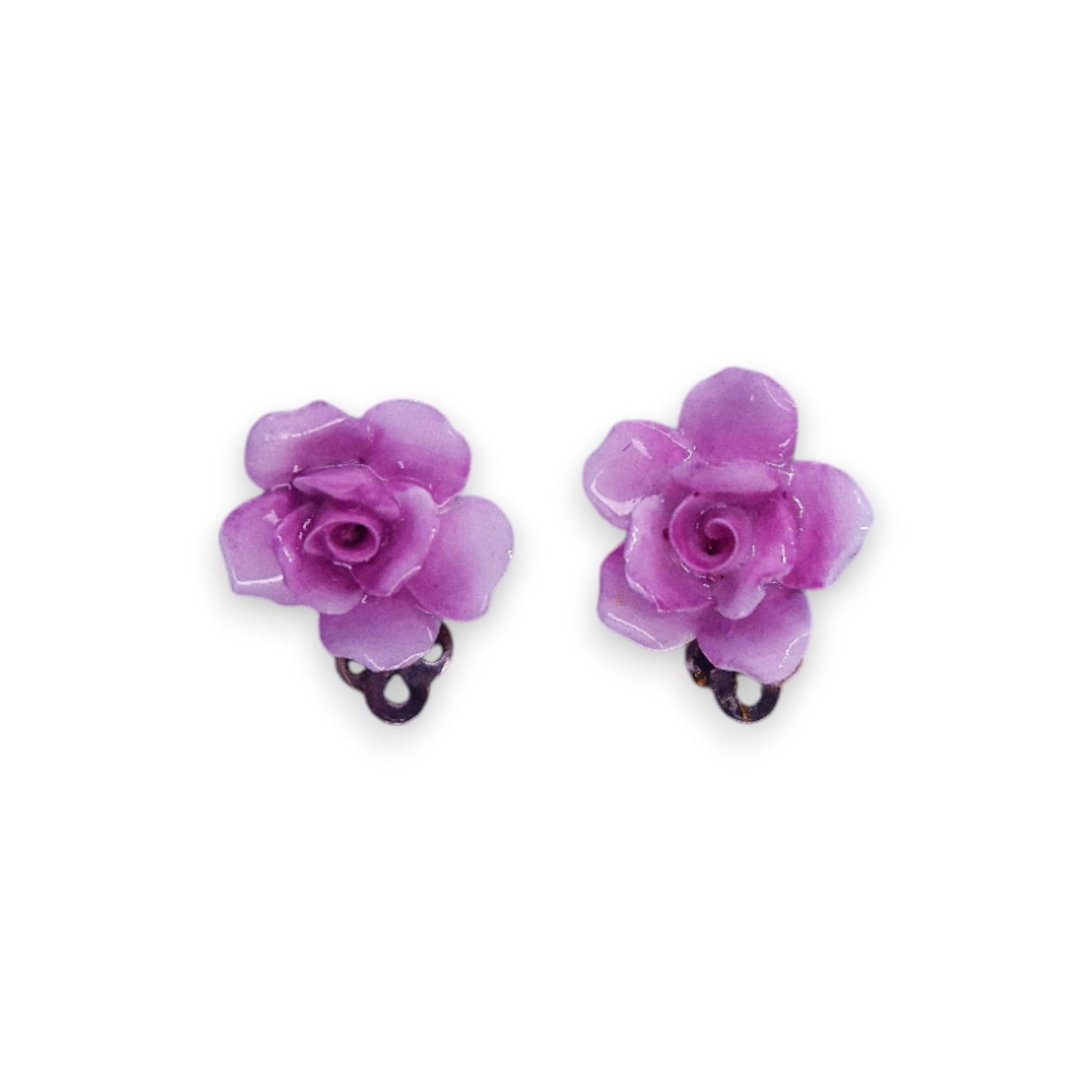 Gold Tone Ceramic Aynsley Nature Inspired Earrings