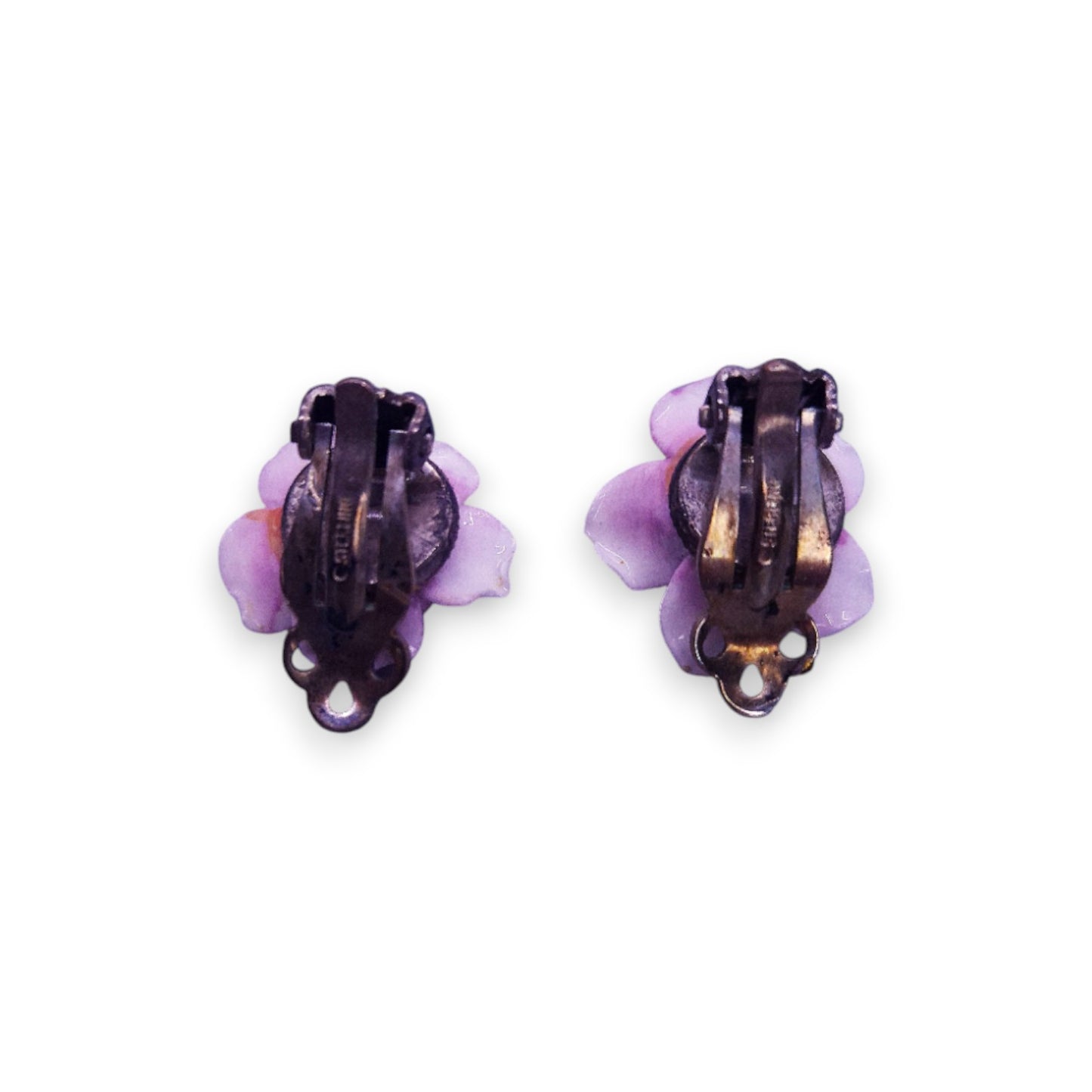 Gold Tone Ceramic Aynsley Nature Inspired Earrings