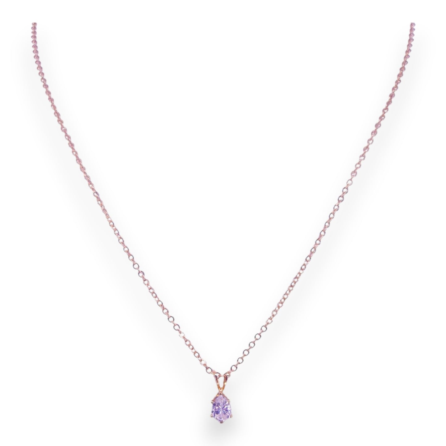 Gold Tone Cubic Zirconia Classic Necklace