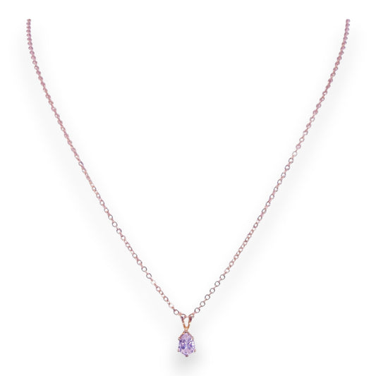 Gold Tone Cubic Zirconia Classic Necklace