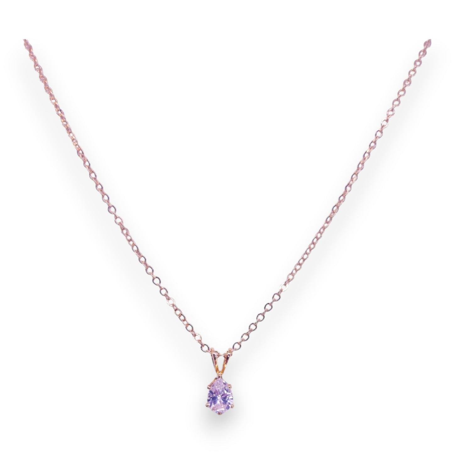Gold Tone Cubic Zirconia Classic Necklace