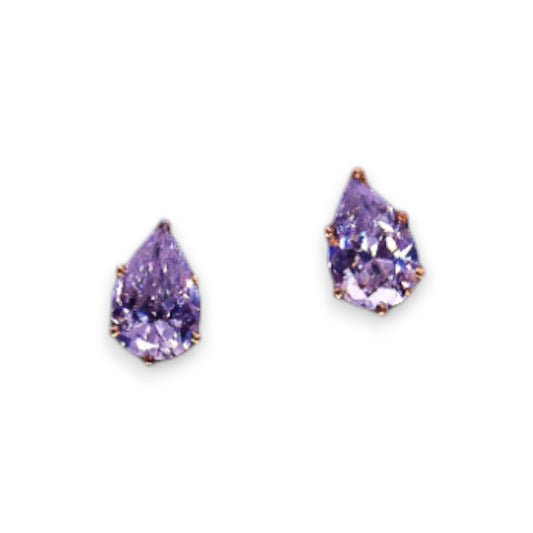Gold Tone Cubic Zirconia Classic Earrings