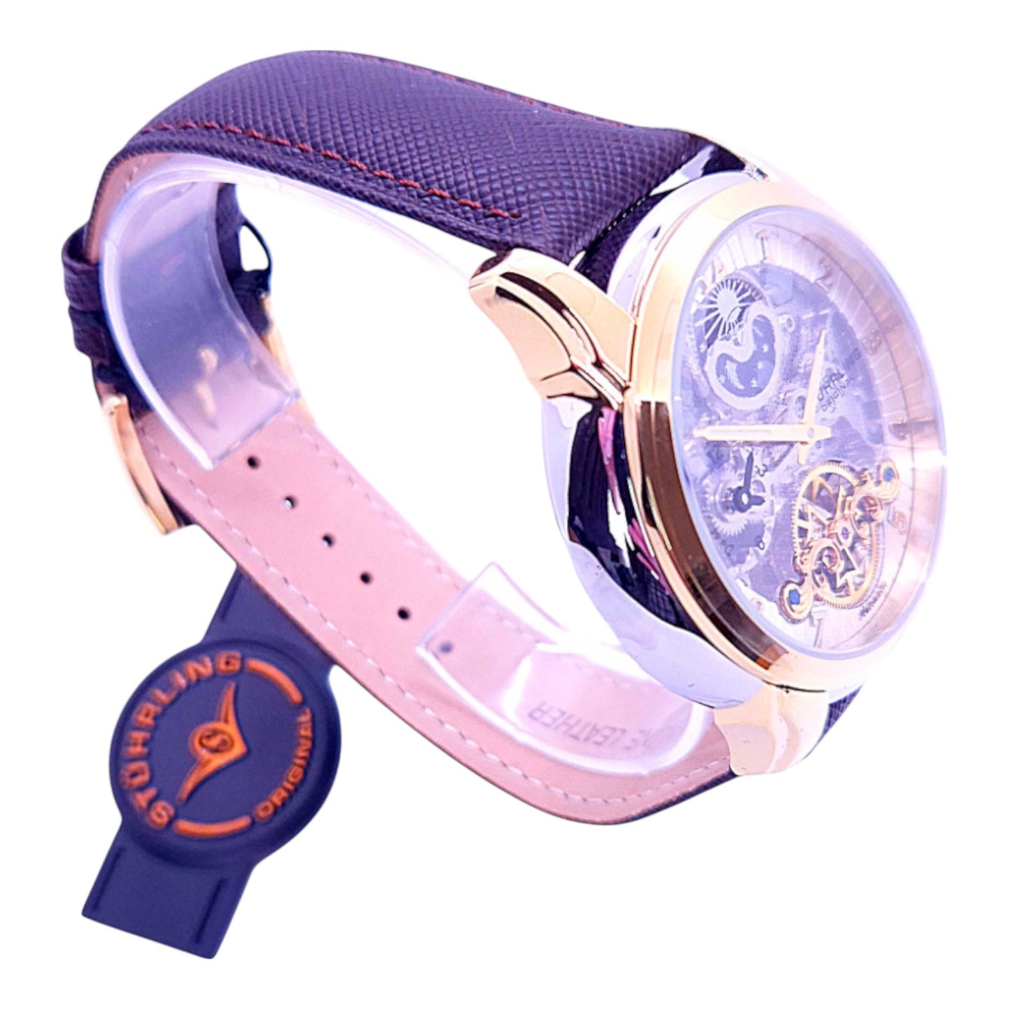 Montre squelette jour/nuit pour homme Stuhrling