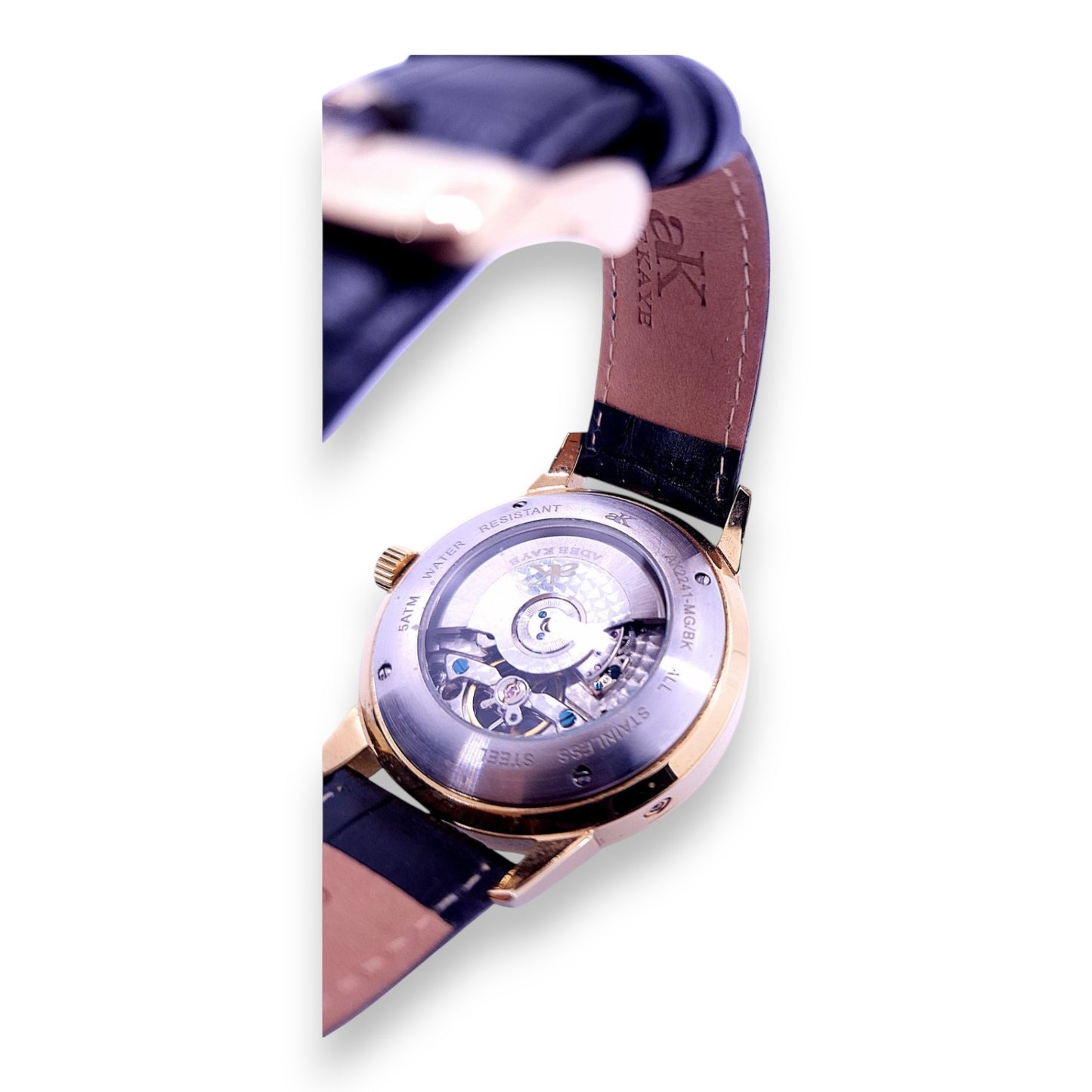 Montre Adee Kaye pour homme avec cadran date et cœur ouvert