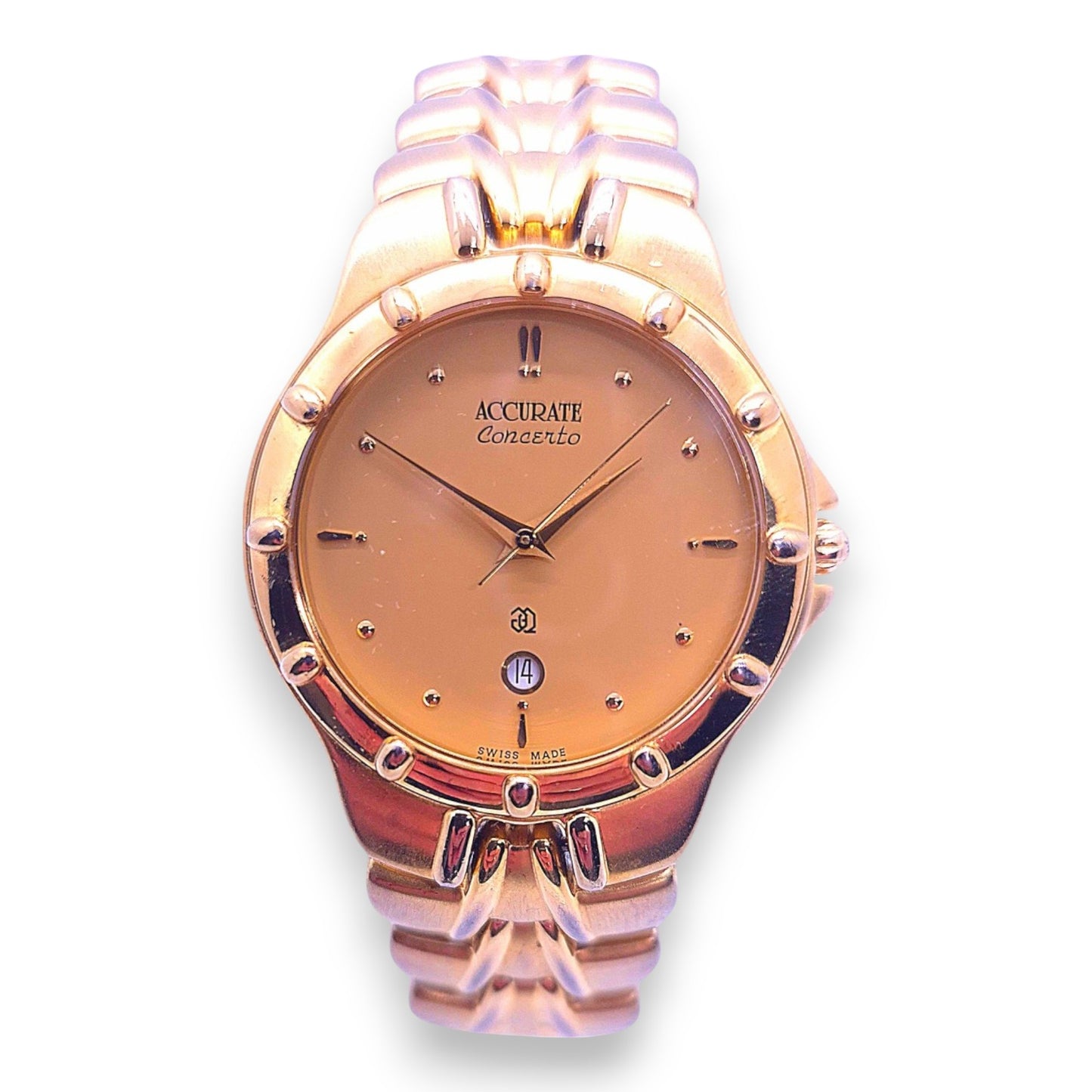 Montre Concerto précise plaquée or 22 carats
