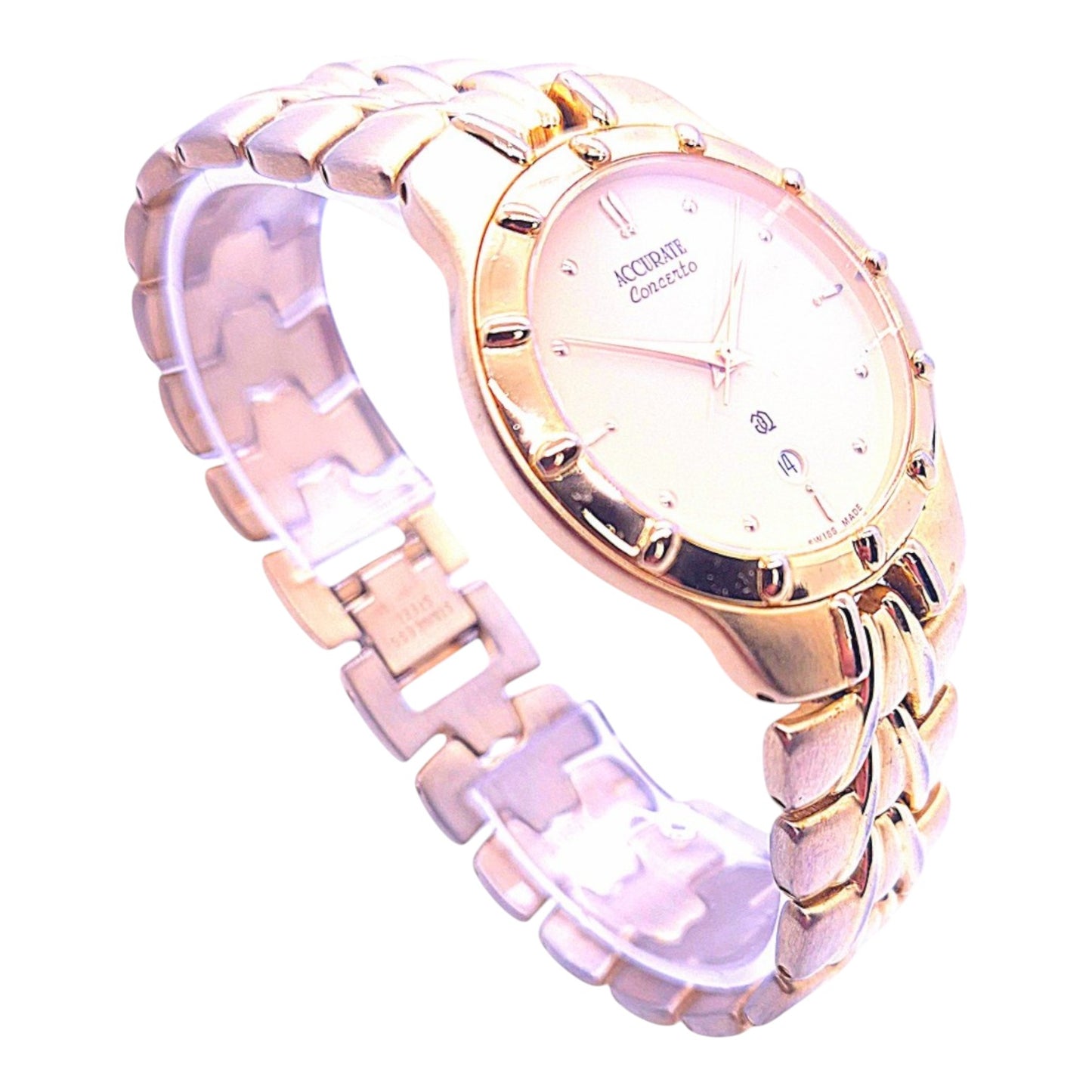 Montre Concerto précise plaquée or 22 carats
