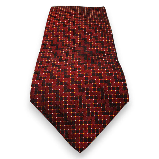 Cravate à carreaux rouges Giorgio Armani