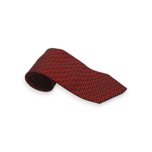 Cravate à carreaux rouges Giorgio Armani