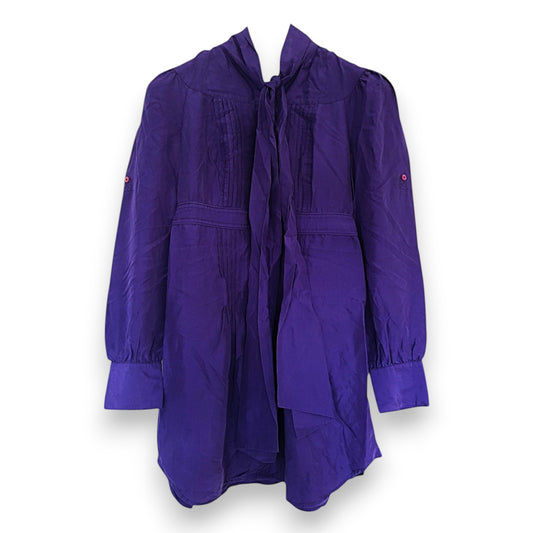 Vestido morado con lazo delantero de Ted Baker