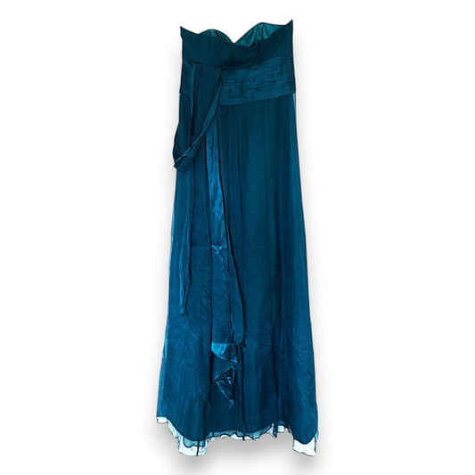 Vestido de gasa verde monzón
